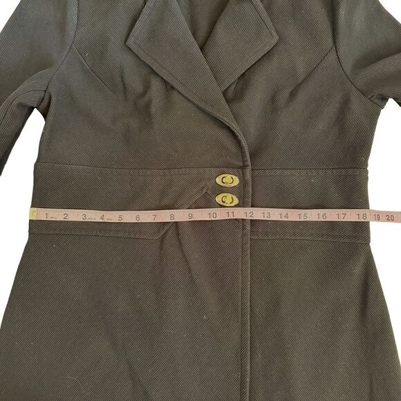 ECI ~ Womens Black Overcoat ~ turn lock closure ~ size XL - Picture 11 of 14